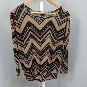 Rue21 Chevron Sweater Long Sleeve w/ Banded Bottom